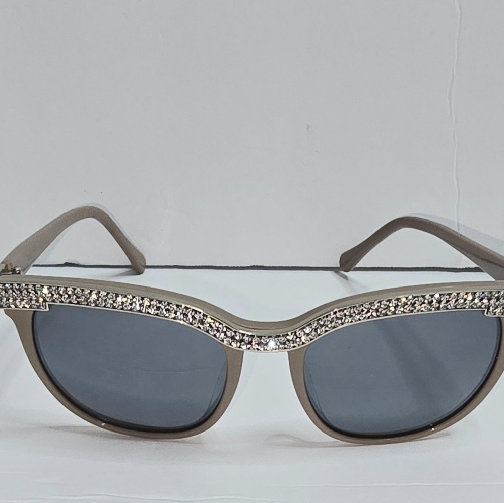 Perverse Camel Color Rhinestone Glasses in Great Condition - Picture 3 of 5
